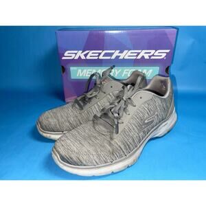 Skechers Women’s 124506 Gray Walking Shoes Size 9.5 Memory Foam w/ Box
